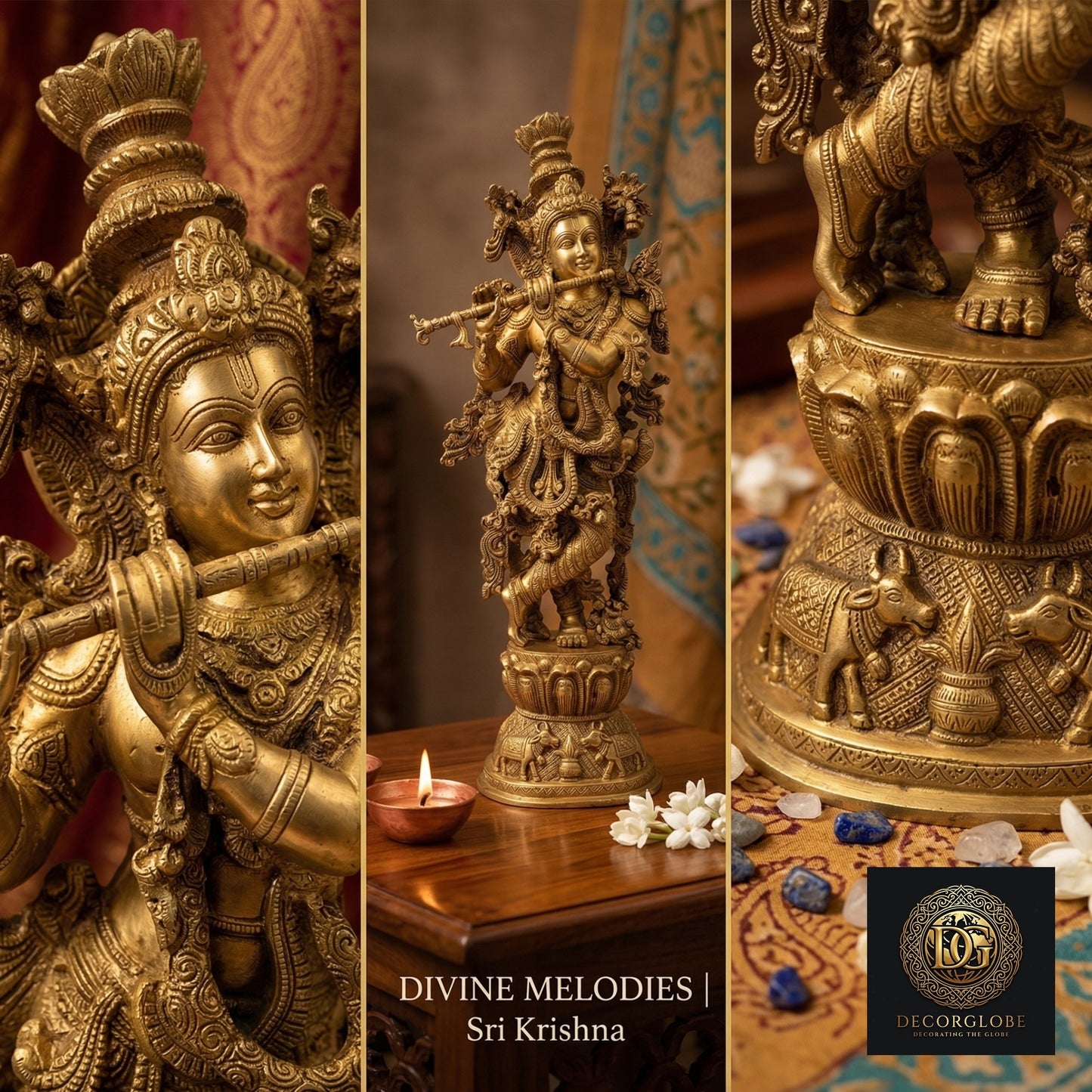Krishna Ji Brass Idol