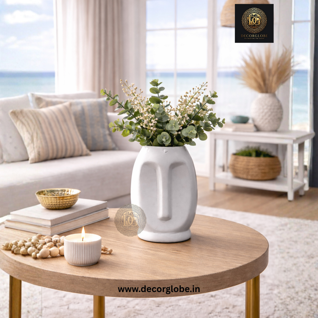 Modern White Face Art Vase