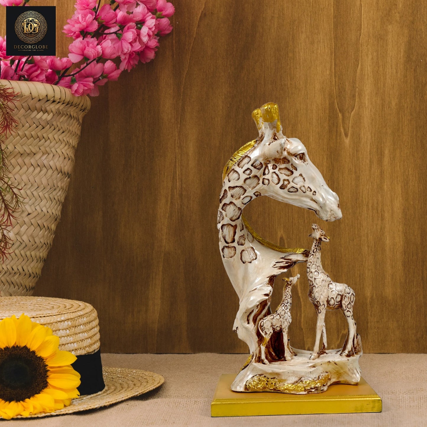Polyresin Giraffe Family Sculpture