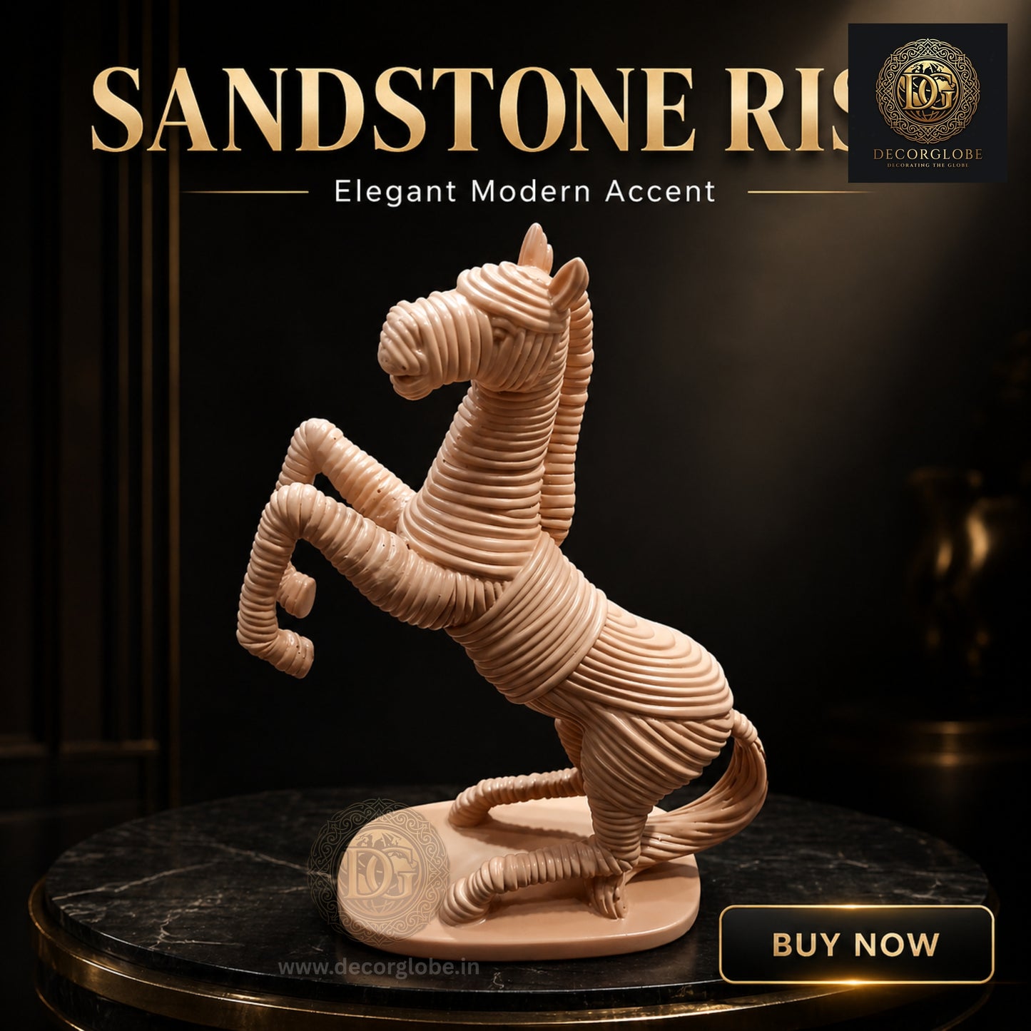 Modern Rising Horse Figurine (Stylish Home Decor Accent)