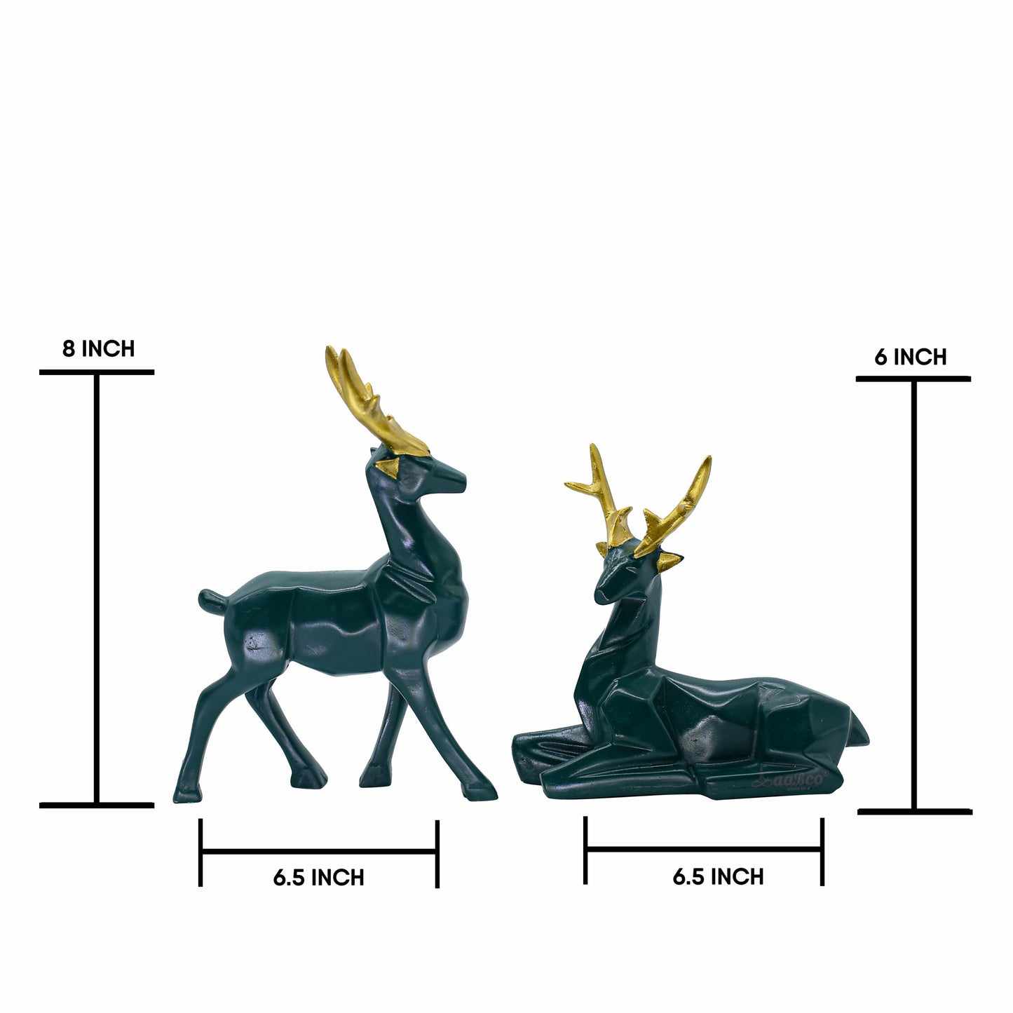 Modern Deer Set (Blue & Gold Finish)