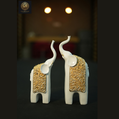 Old Pair Elephant White Gold