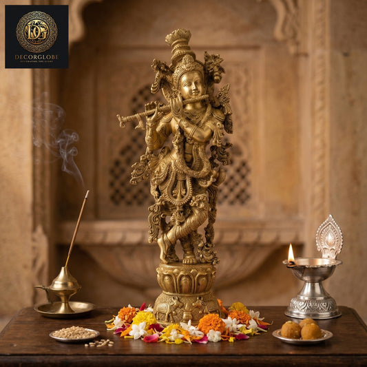 Krishna Ji Brass Idol