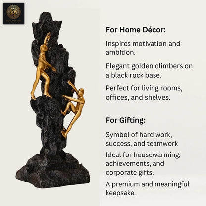 Climbing Stone Man Decorative Piece