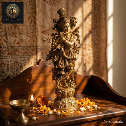 Krishna Ji Brass Idol