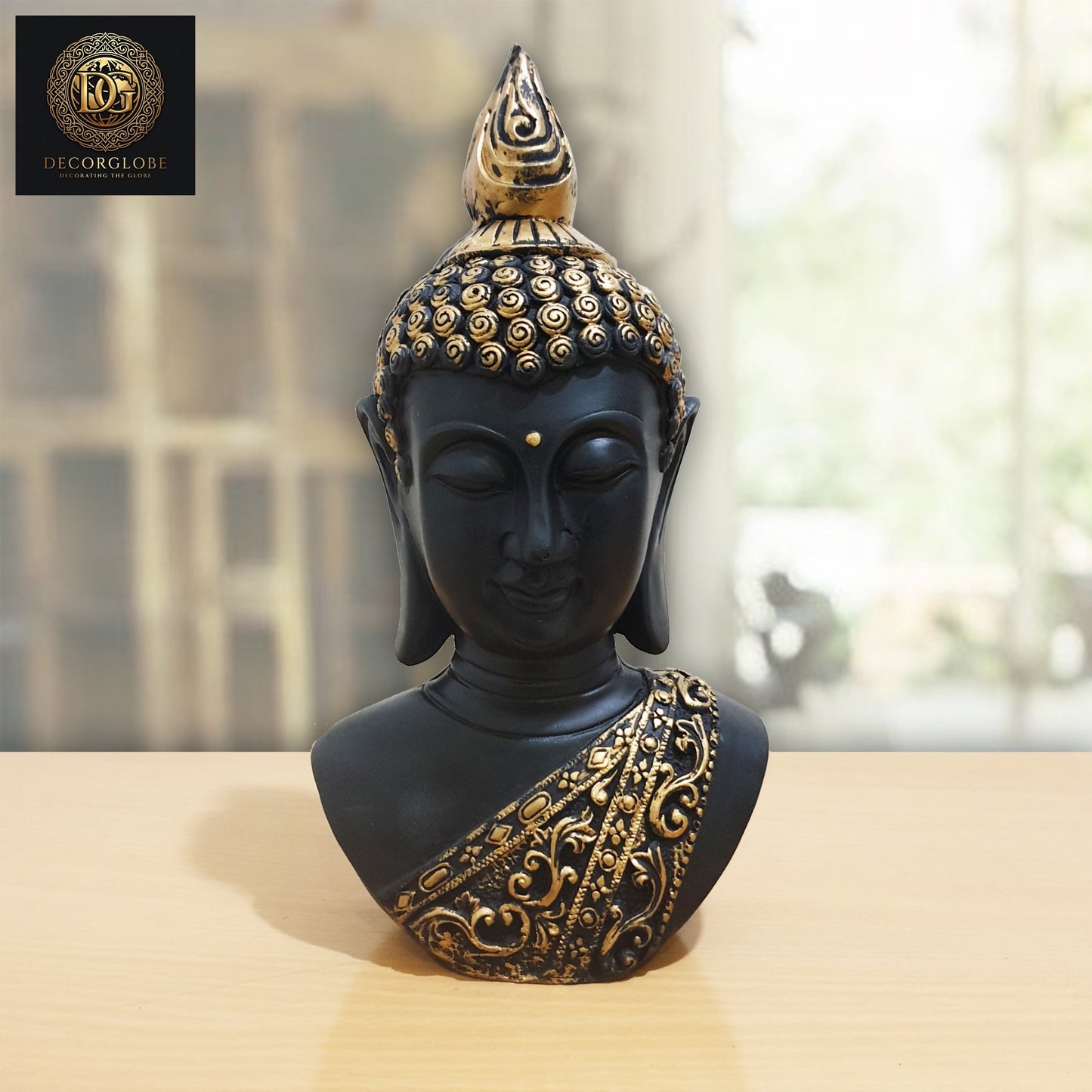 Buddha head sculpture