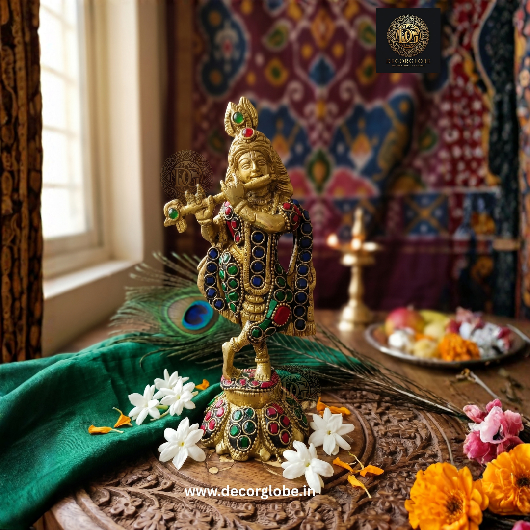 Vibrant Heritage Brass Krishna