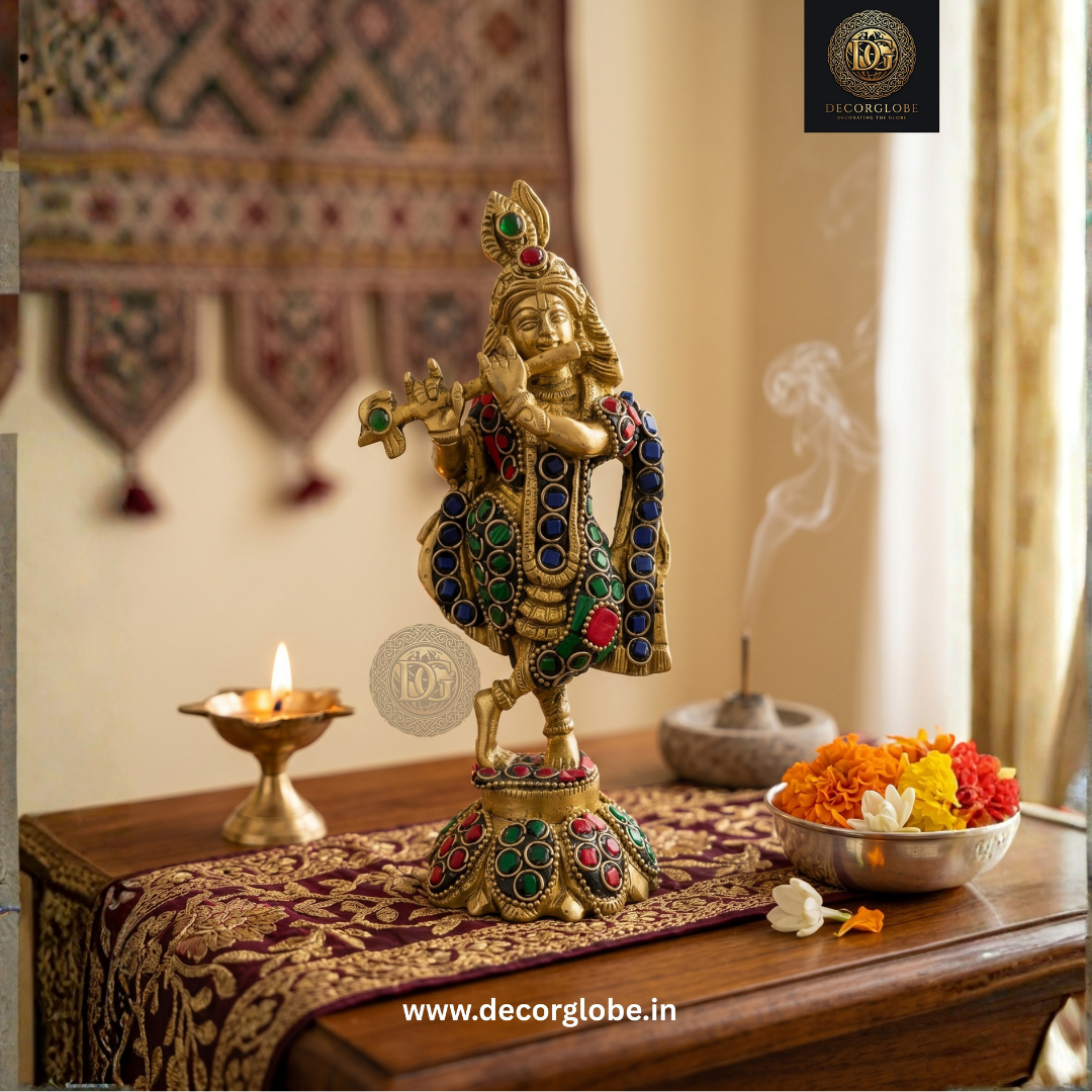 Vibrant Heritage Brass Krishna