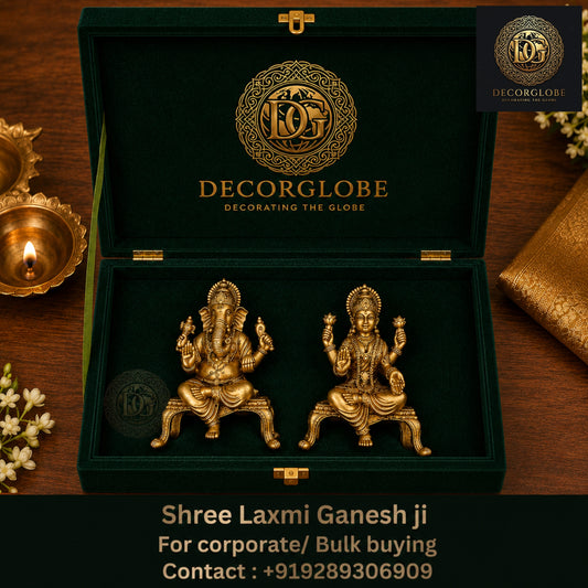 DecorGlobe Shree Laxmi Ganesh Ji Idol Pack of 50 for Corporate Gifting, Wedding Return Gifts &amp; Festive Spiritual Décor
