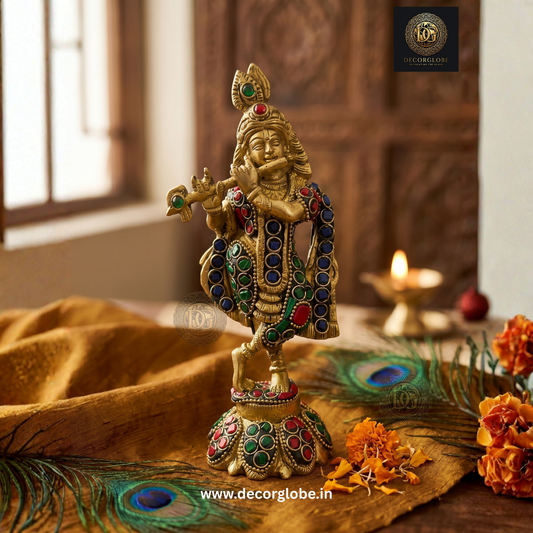 Vibrant Heritage Brass Krishna