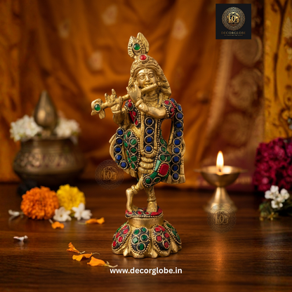 Vibrant Heritage Brass Krishna