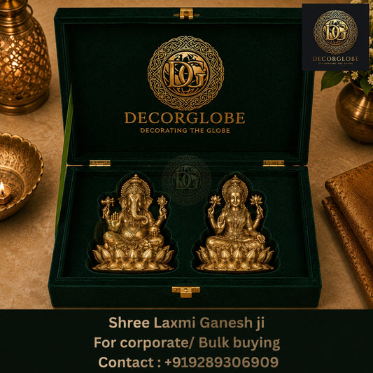 DecorGlobe Shree Laxmi Ganesh Ji Idol Pack of 50 for Corporate Gifting, Diwali Gifts &amp; Wedding Return Favours