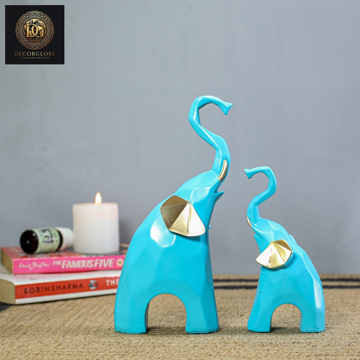 Poly resin 2 Geometrical Elephant