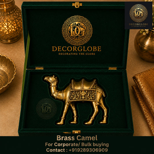 DecorGlobe Brass Camel Showpiece Pack of 50 for Corporate Gifting, Wedding Return Gifts &amp; Decorative Bulk Gifts