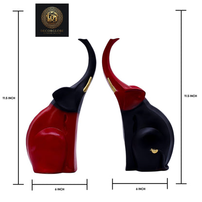 Polyresin Set of 2 Long Elephant 3