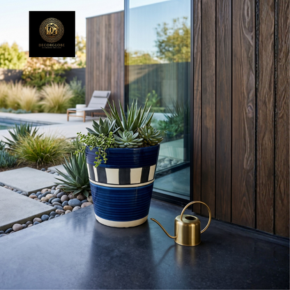 Blue Ceramic Planter