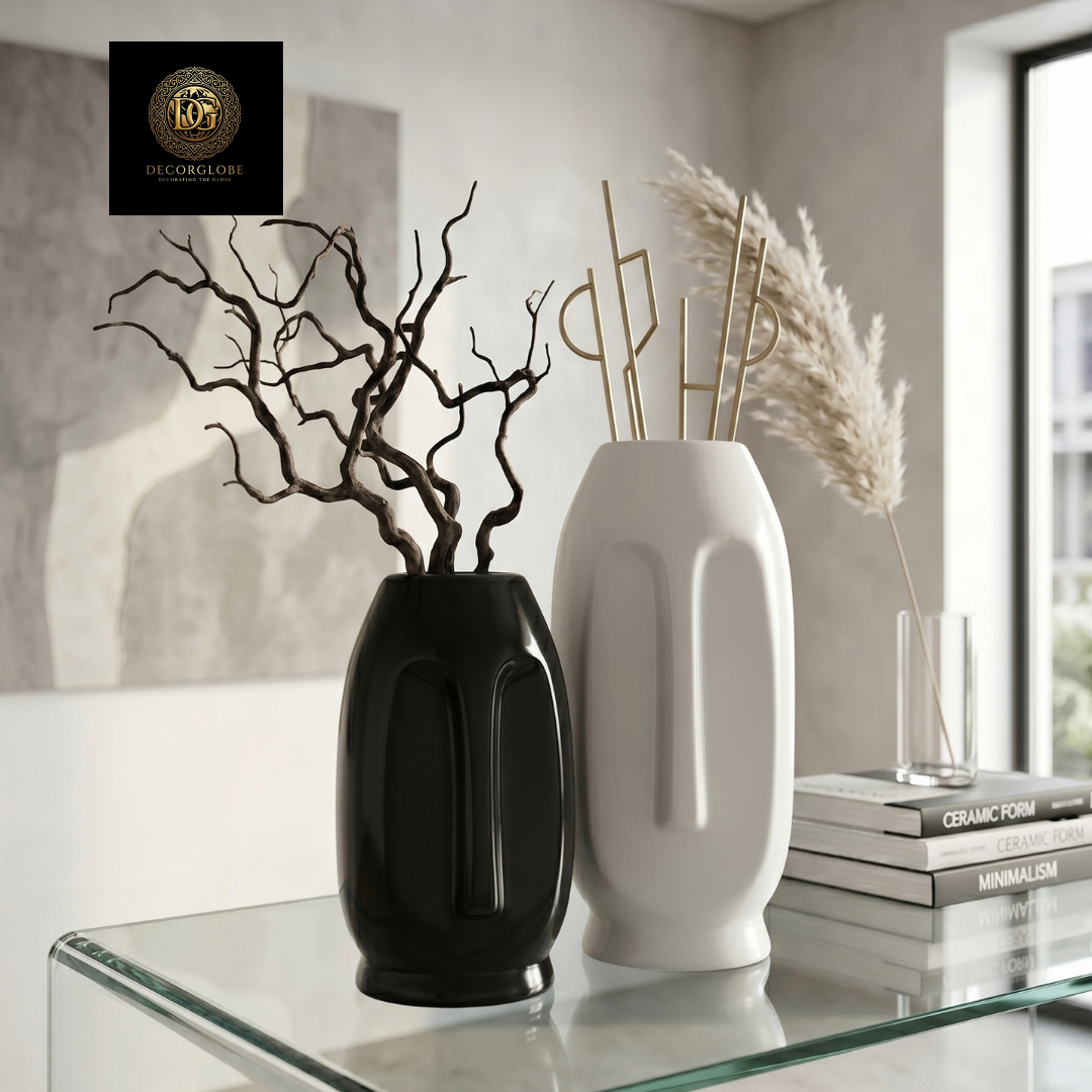 Dual Tone Minimalist Vase Set