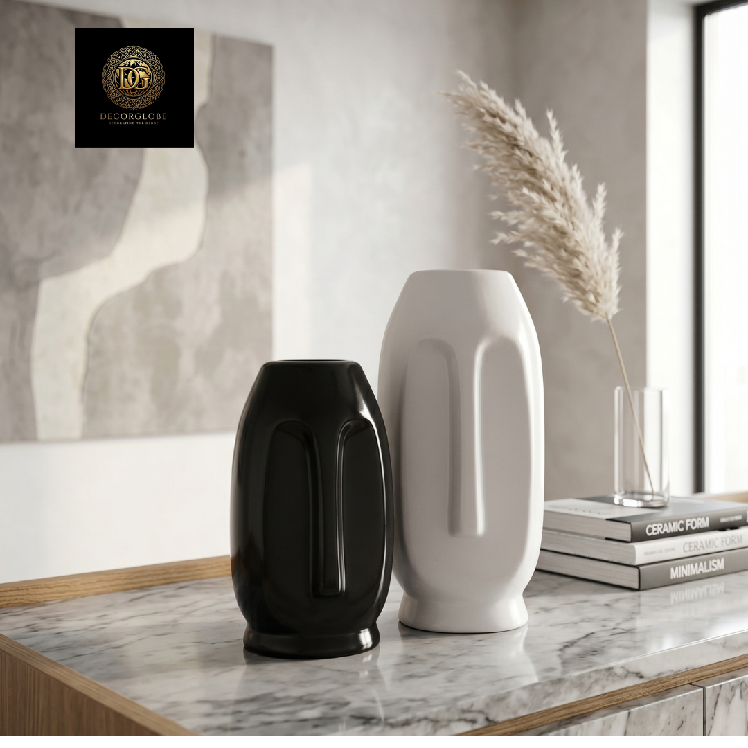 Dual Tone Minimalist Vase Set