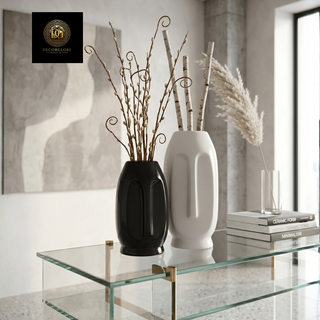 Dual Tone Minimalist Vase Set