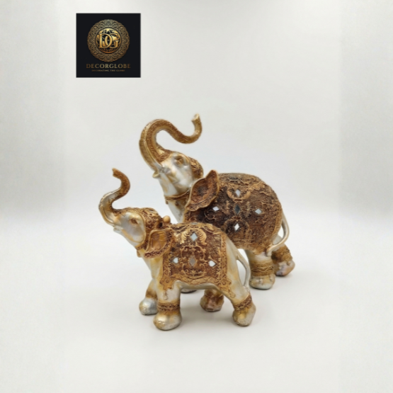 Royal Elephant Pair Figurines
