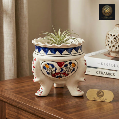 Hand-Painted Ceramic Planter Pot