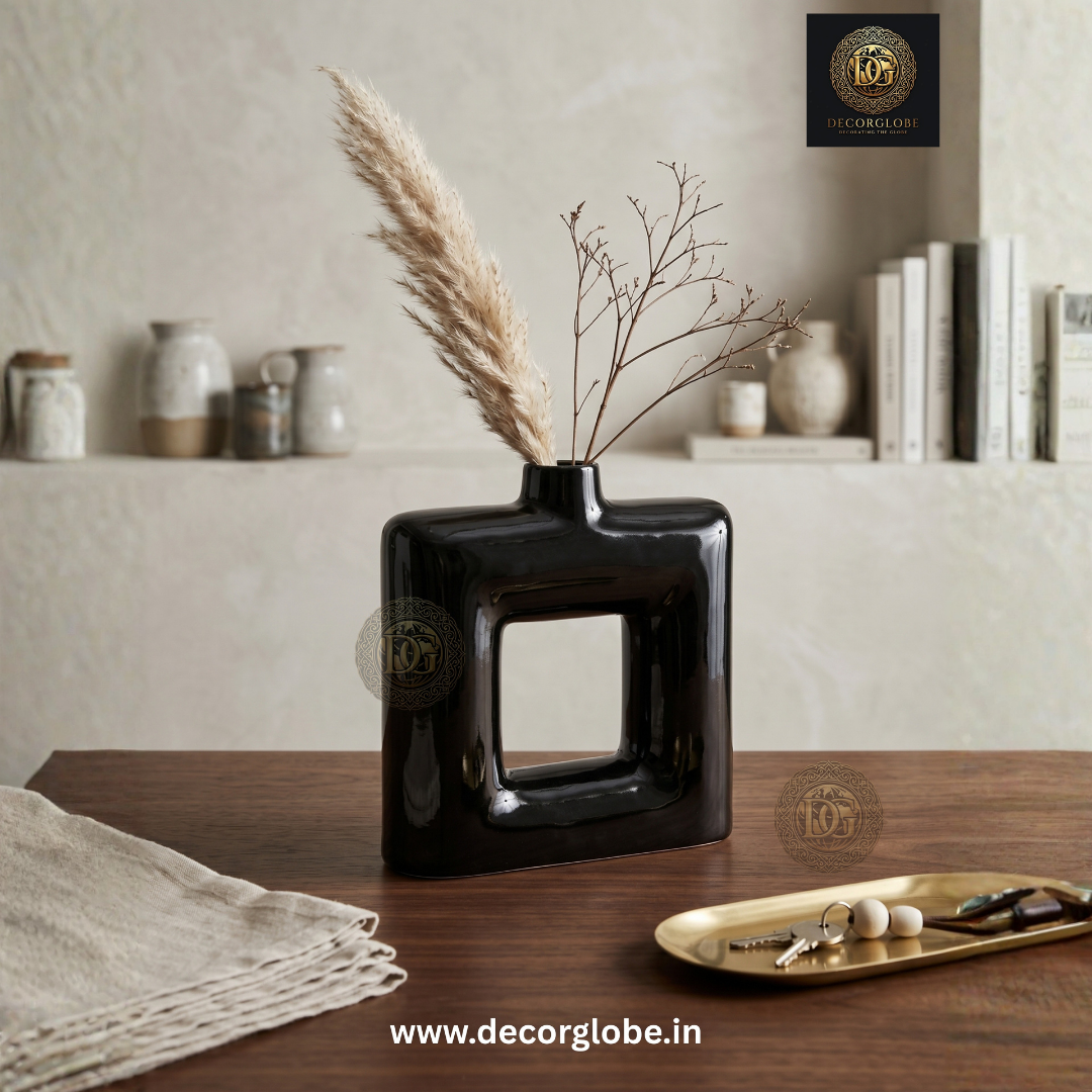 Modern Hollow Square Ceramic Vase