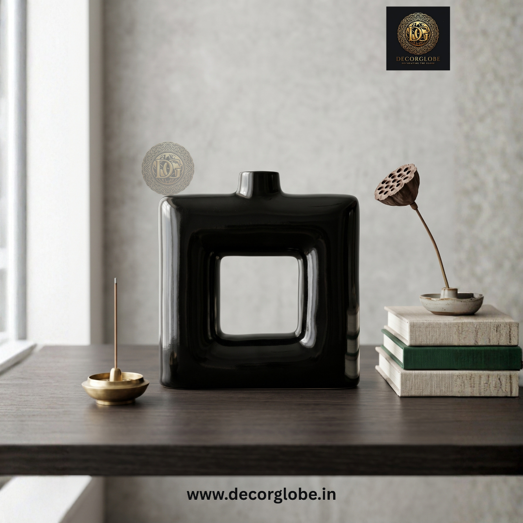 Modern Hollow Square Ceramic Vase