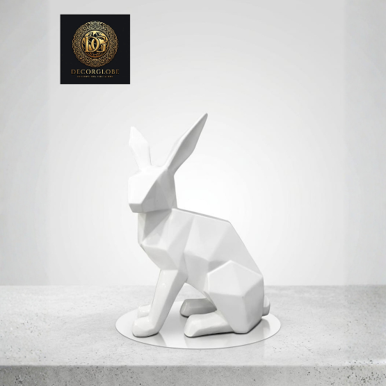 Geometric Rabbit Sculpture