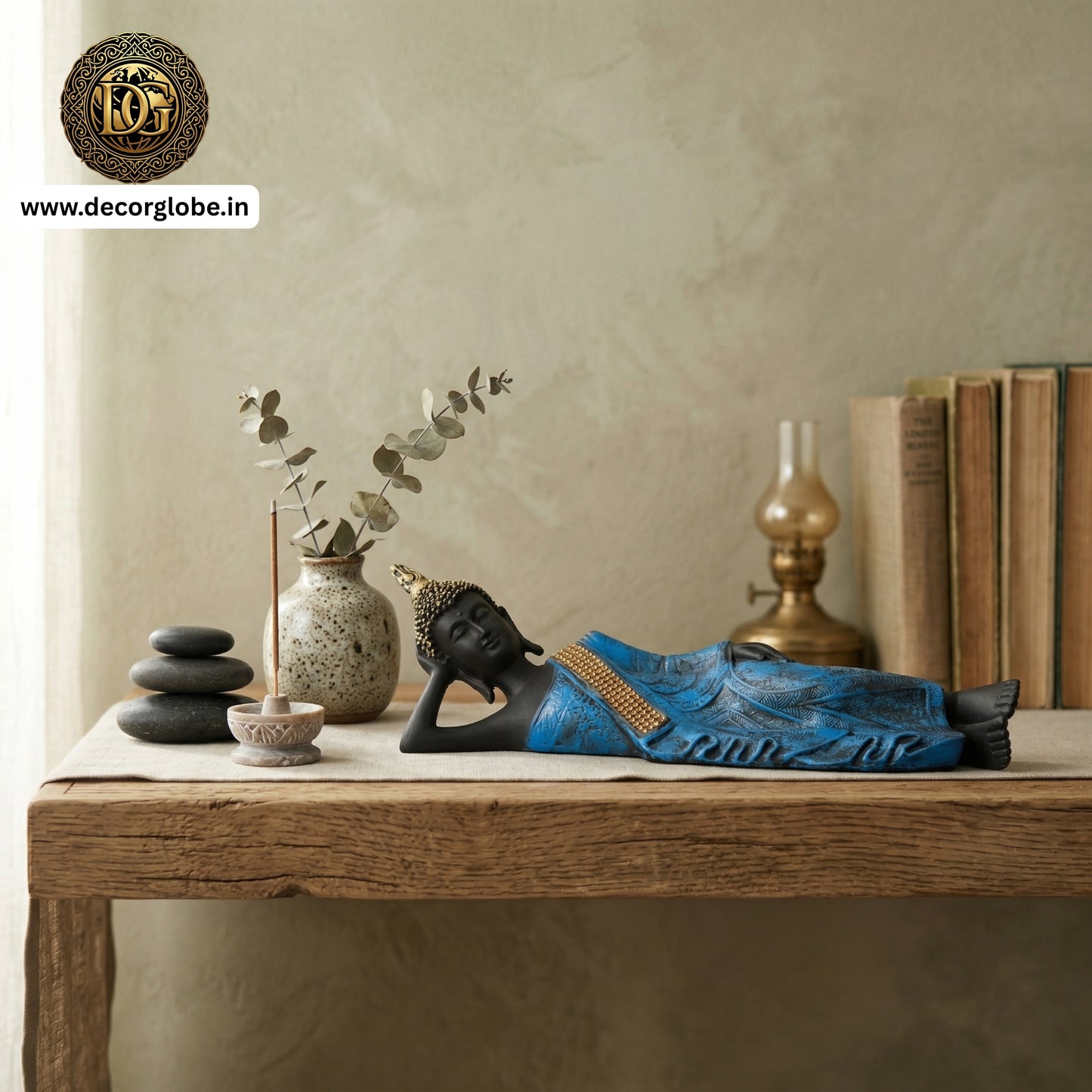 Peaceful Sleeping Buddha Decorative Statue