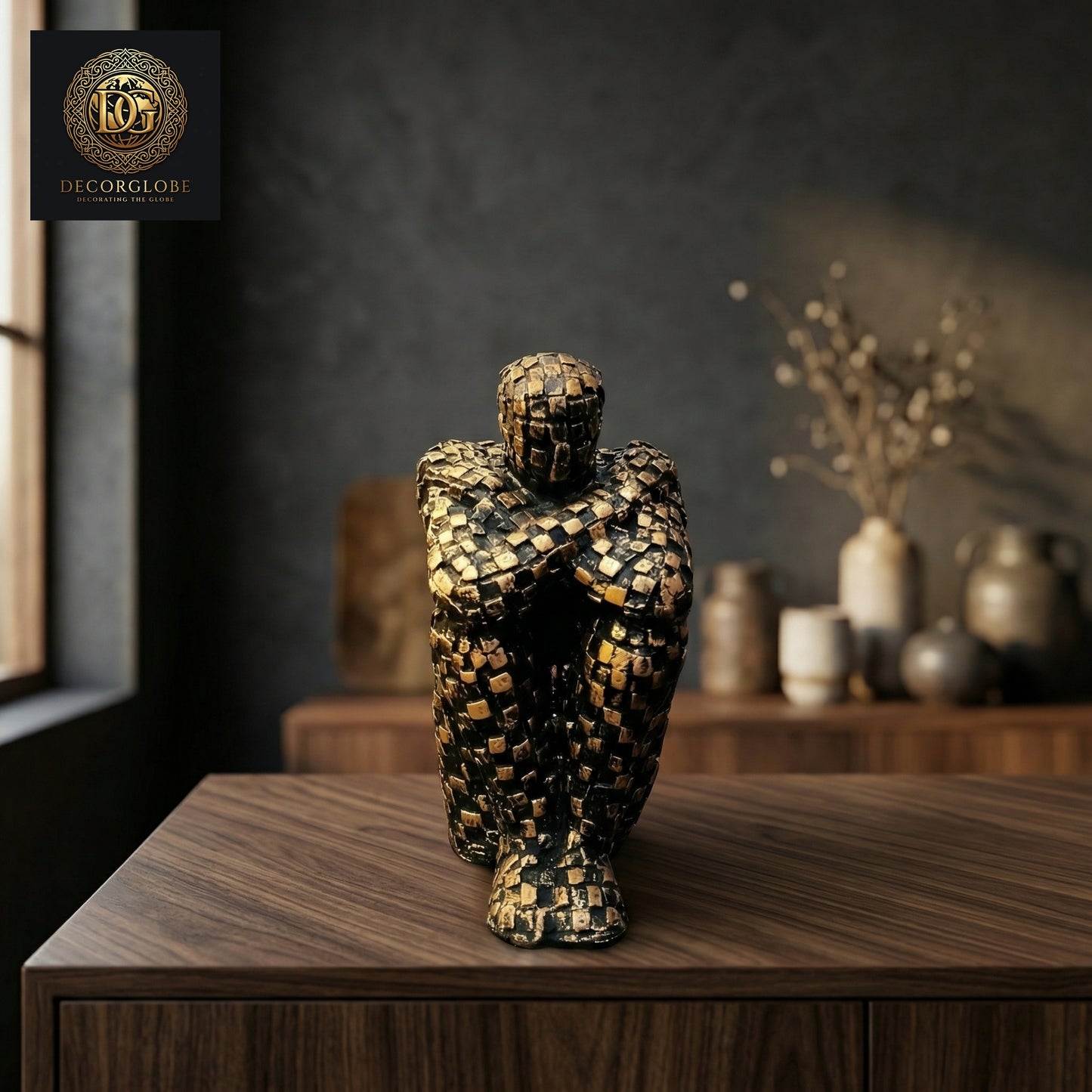 Abstract Thinker Sculpture