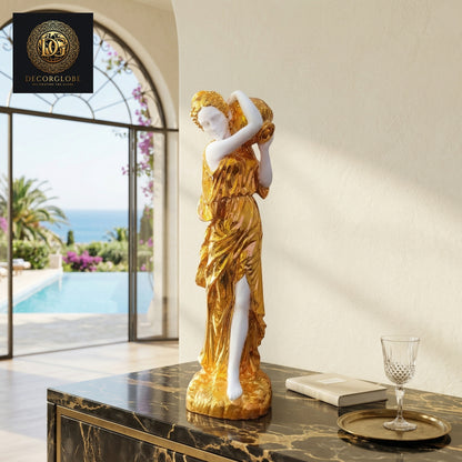 Graceful Golden Lady Sculpture