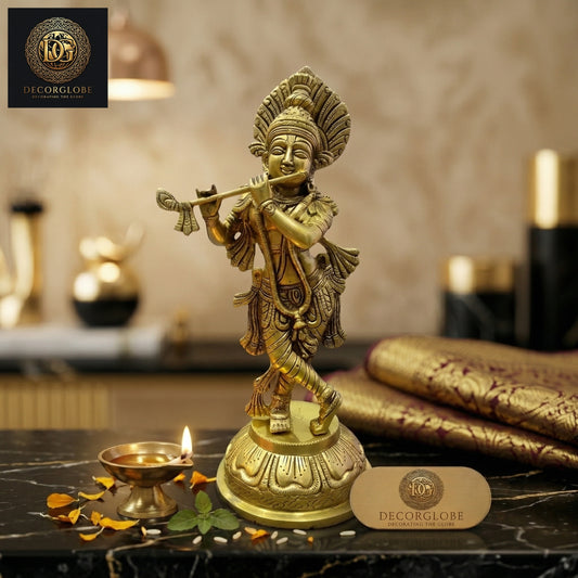 Krishna Ji Brass Idol