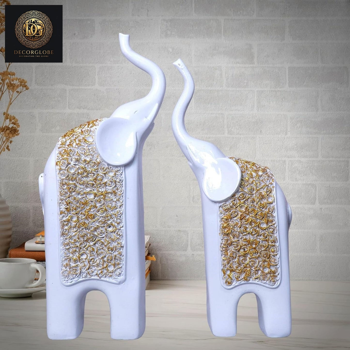 Old Pair Elephant White Gold