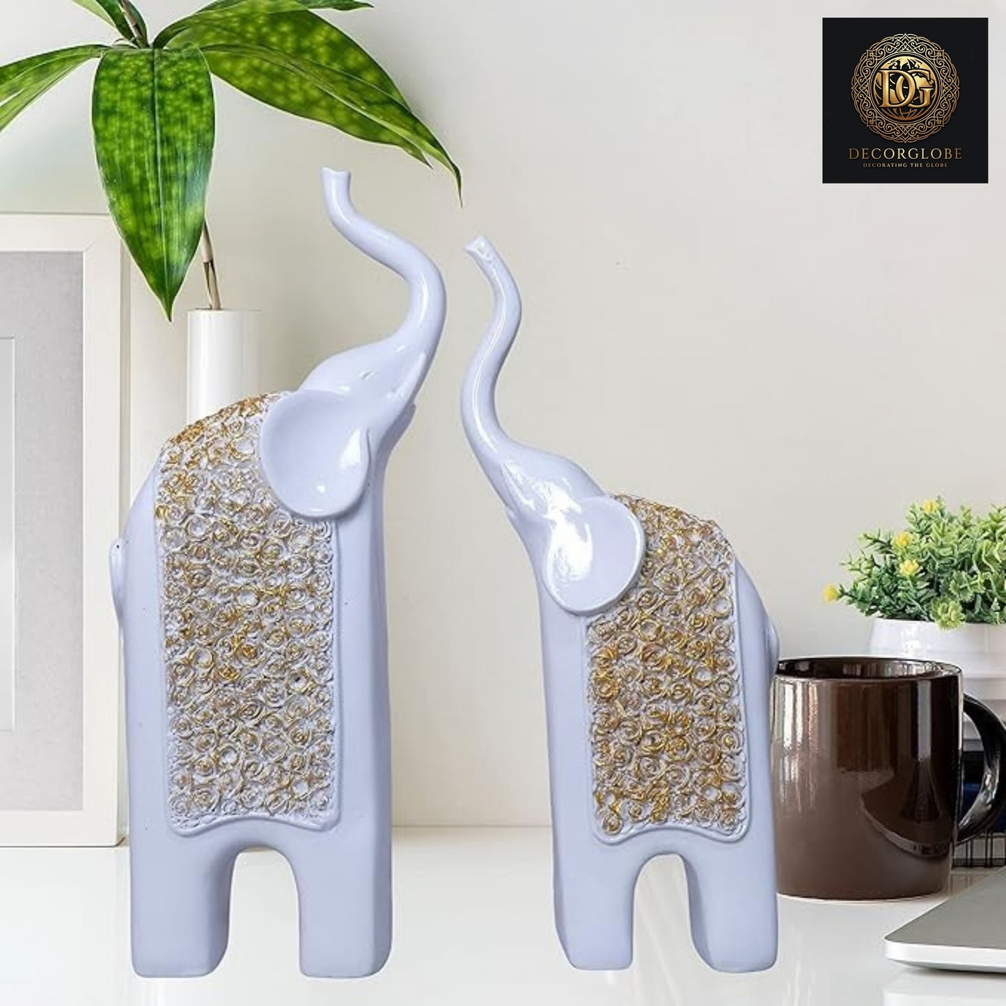 Old Pair Elephant White Gold