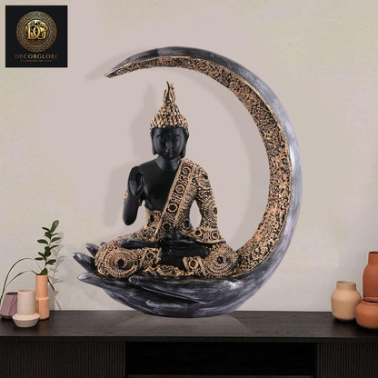 Buddha Statue on Crescent Moon
