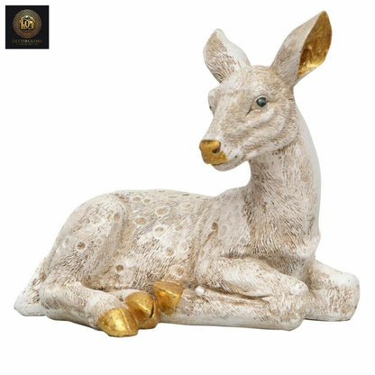 Elegant Resting Deer Figurine