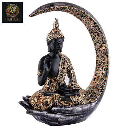 Buddha Statue on Crescent Moon