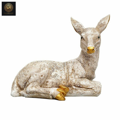 Elegant Resting Deer Figurine