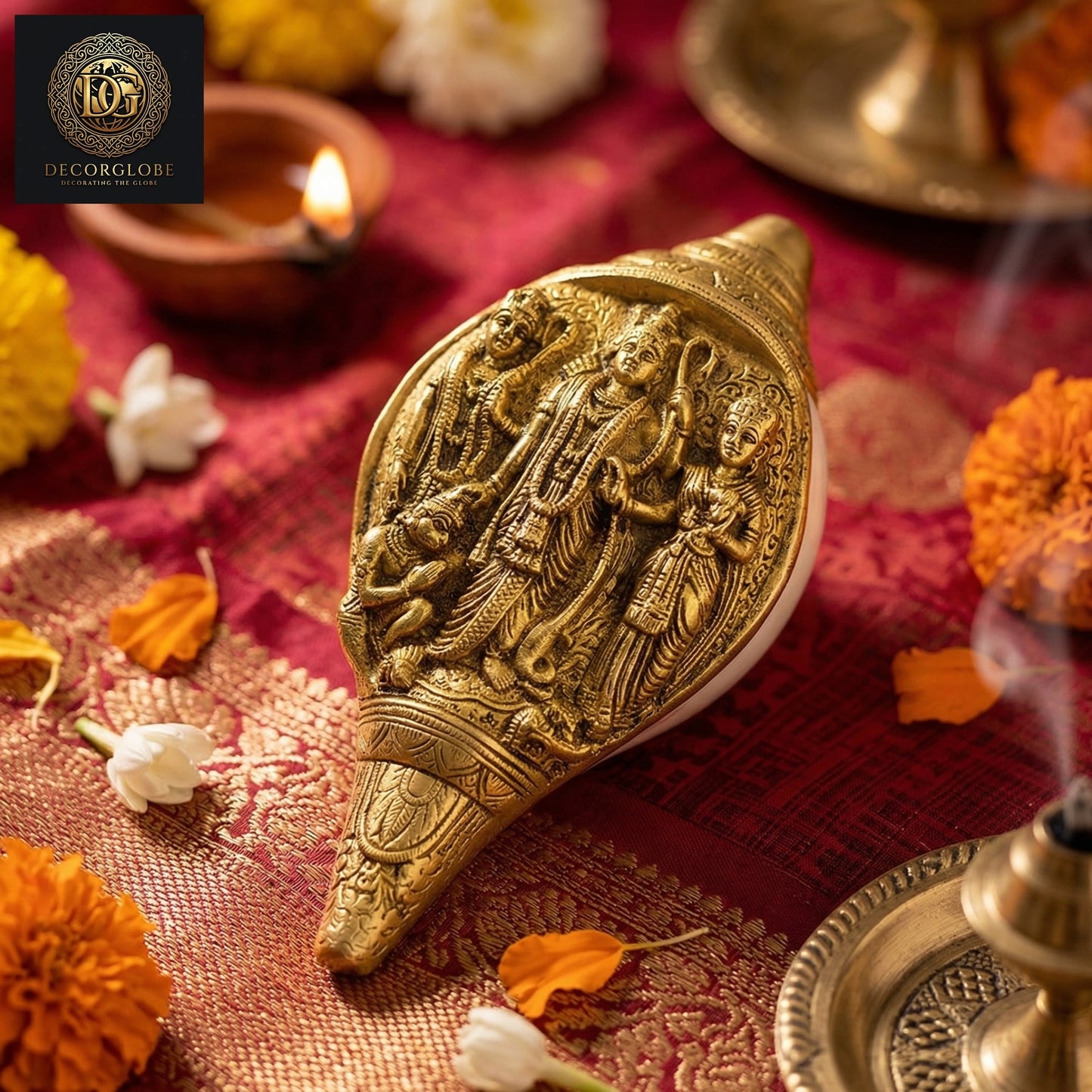 Decorative Brass Shankh