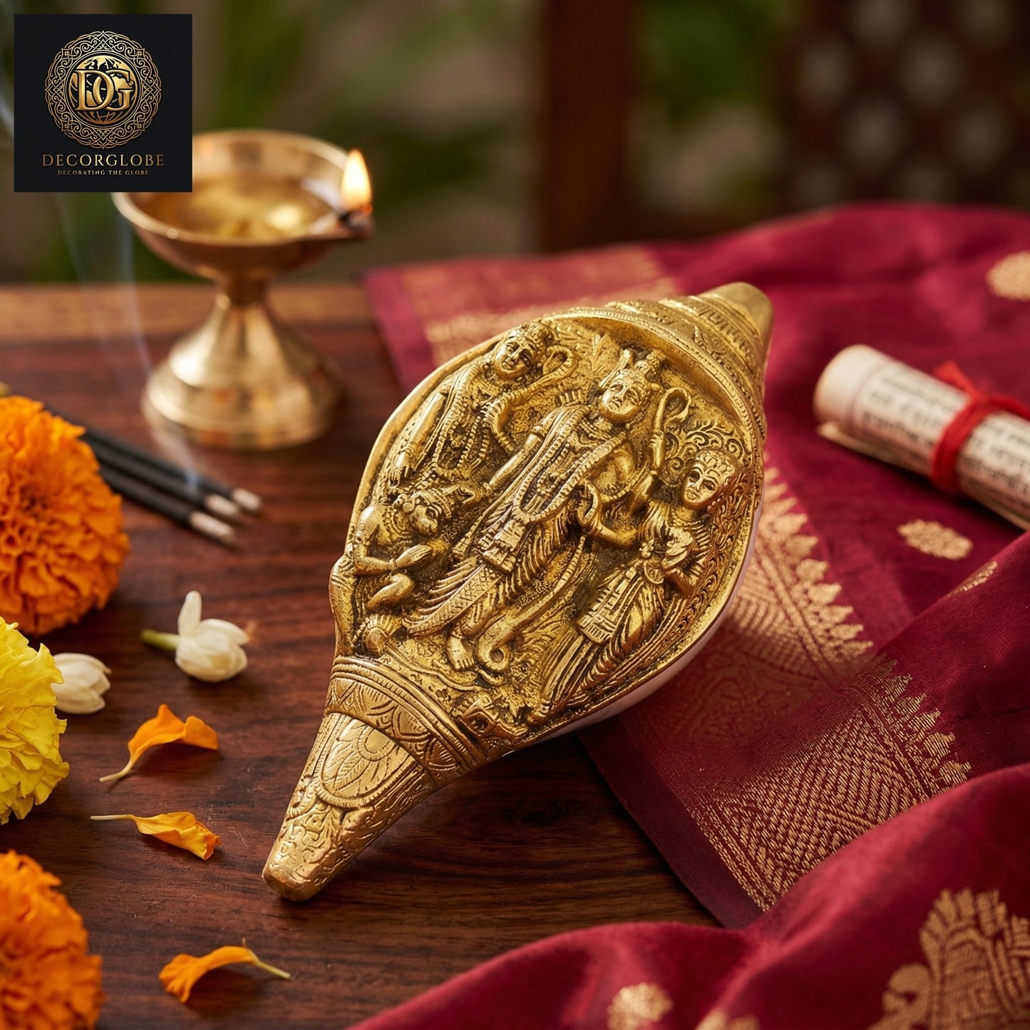 Decorative Brass Shankh