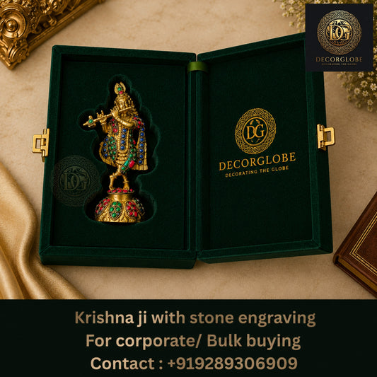 DecorGlobe Krishna Ji Idol with Stone Engraving Pack of 50 for Corporate Gifting, Wedding Return Gifts &amp; Spiritual Décor