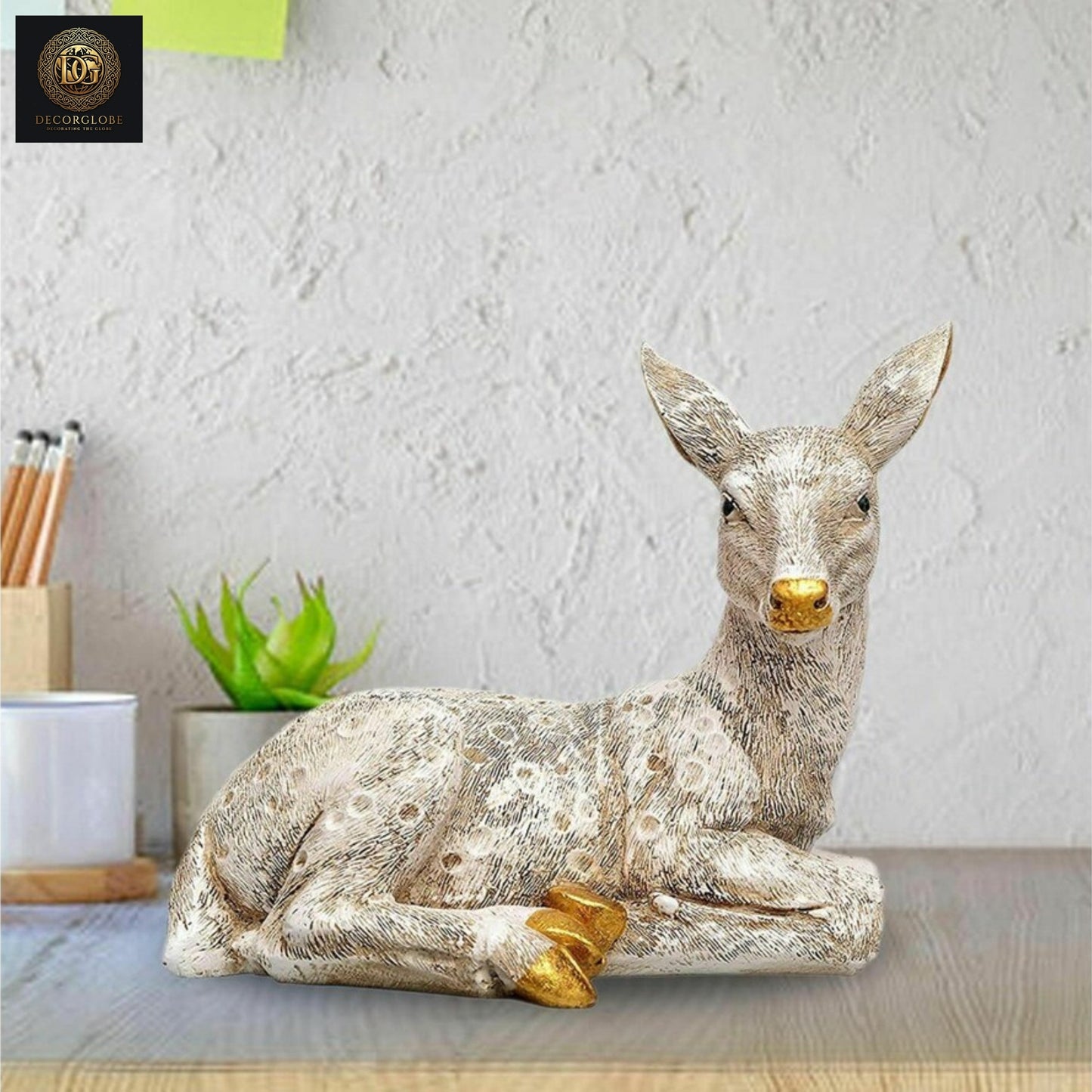 Elegant Resting Deer Figurine