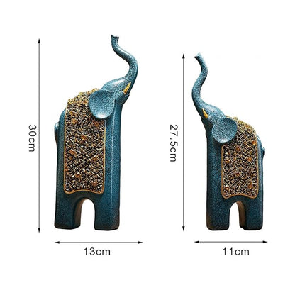 Old Pair Elephant Forest Blue