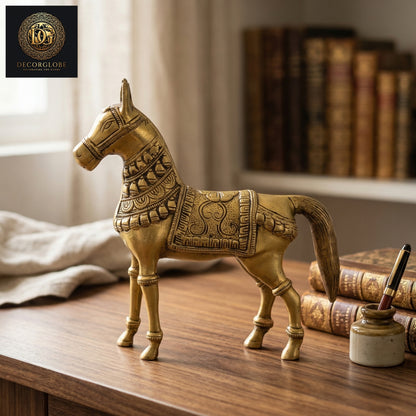 Decorative Brass Horse Figurine