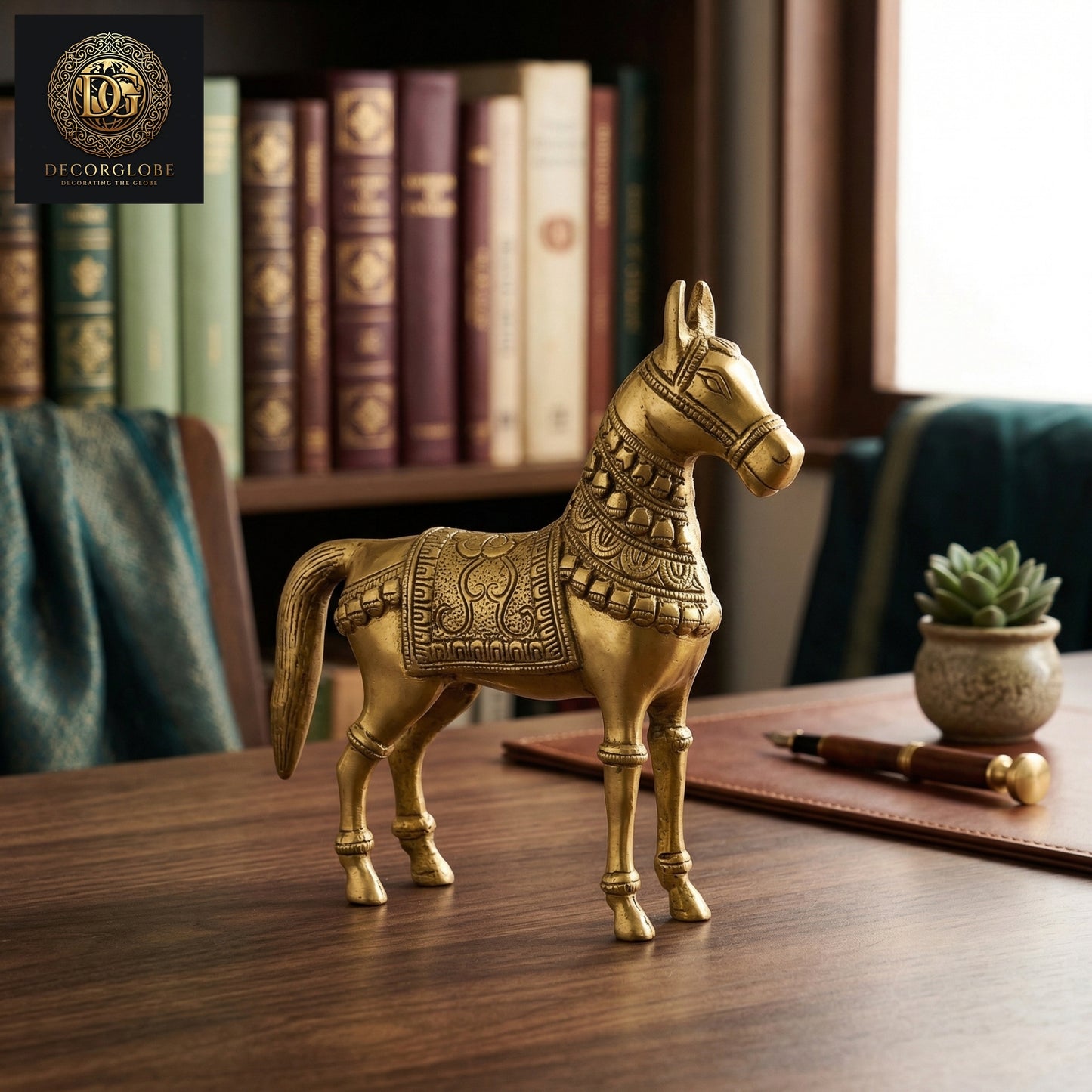 Decorative Brass Horse Figurine