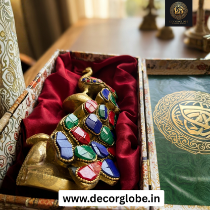 Golden Peacock Decorative Showpiece