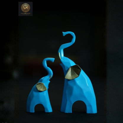 Poly resin 2 Geometrical Elephant