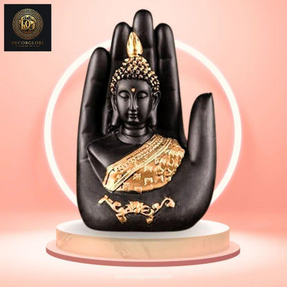 Buddha Hand Statue-Black & Gold