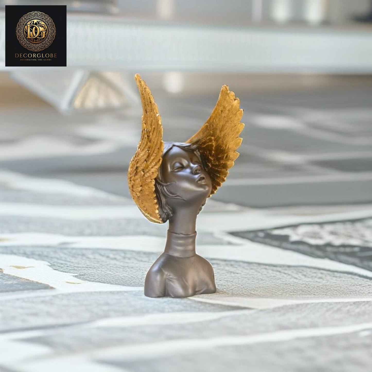 Abstract Angel Face Sculpture