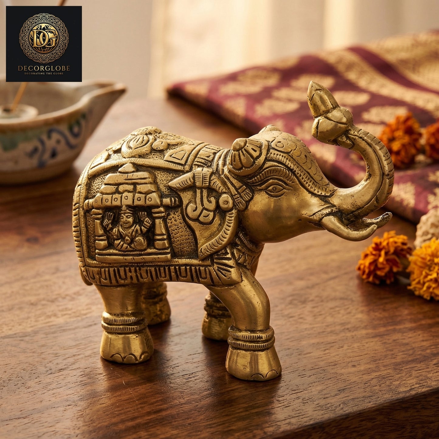 Decorative Brass Elephant Figurine